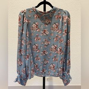 Anthropologie RO&DE Floral Puff Sleeve Blouse